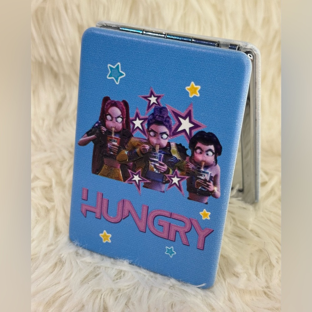 KPop Demon Hunters Huntrix Hungry Ramen Double Folding Mirror Compact